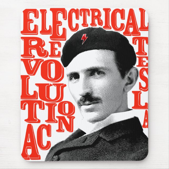 Nikola Tesla revolution Mouse Mat (Front)