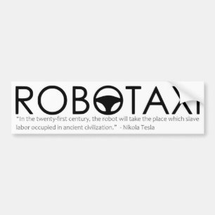 Nikola Tesla Robotaxi Bumper Sticker
