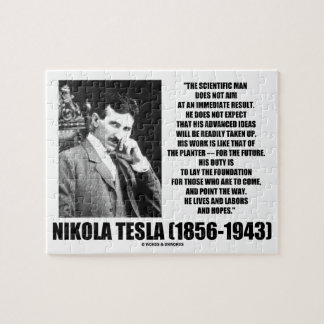 Nikola Tesla Scientific Man Does Not Aim Immediate Jigsaw Puzzle