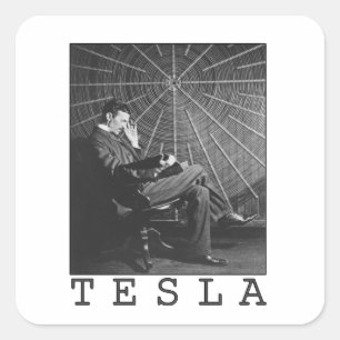 Nikola Tesla Square Sticker
