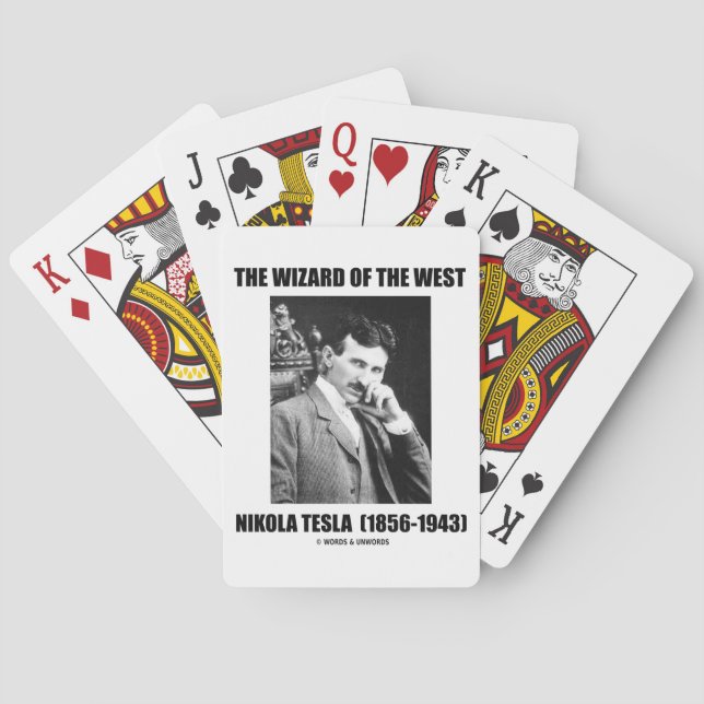 Nikola Tesla The Wizard Of The West Playing Cards (Back)