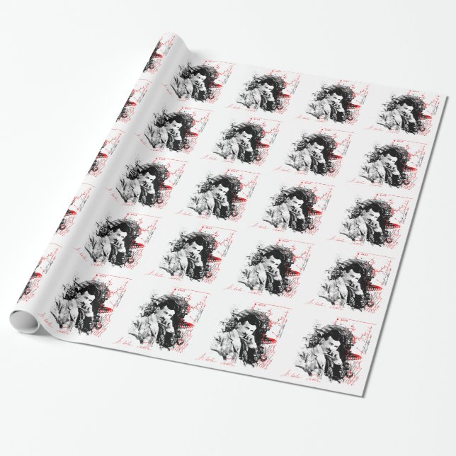 Nikola Tesla Wrapping Paper (Unrolled)