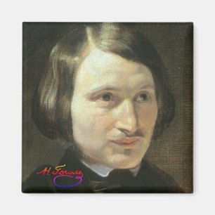 Nikolai Gogol Portrait and Signature Magnet