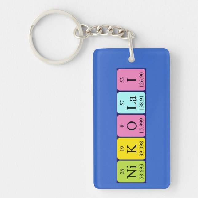 Nikolai periodic table name keyring (Front)