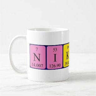 Nikolas periodic table name mug
