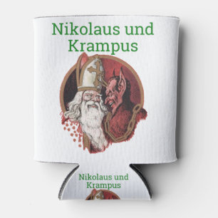 Nikolaus and Krampus German Christmas Can Cooler