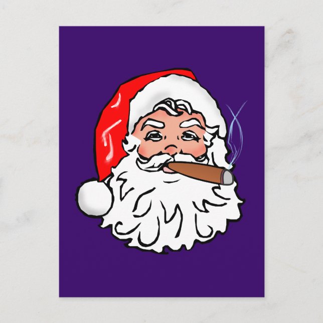 Nikolaus Santa Claus cigar cigar Holiday Postcard (Front)