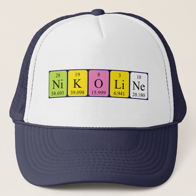 Nikoline periodic table name hat (Front)
