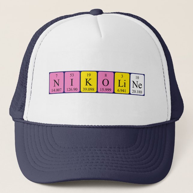 Nikoline periodic table name hat (Front)