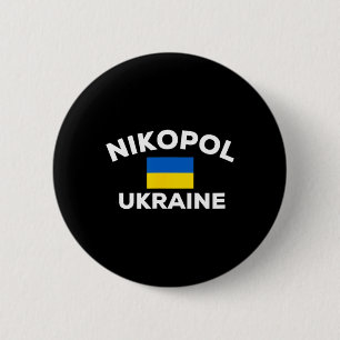 Nikopol Ukraine Ukrainian Flag Country City Touris 6 Cm Round Badge