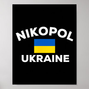 Nikopol Ukraine Ukrainian Flag Country City Touris Poster
