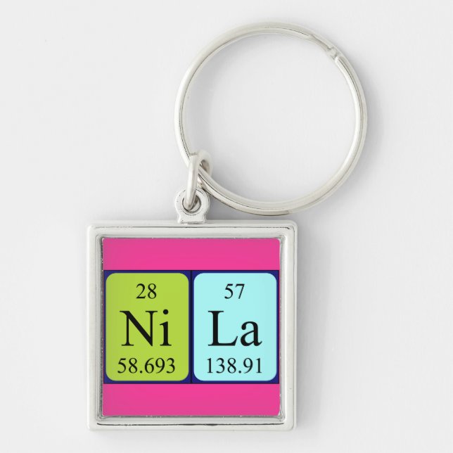 Nila periodic table name keyring (Front)
