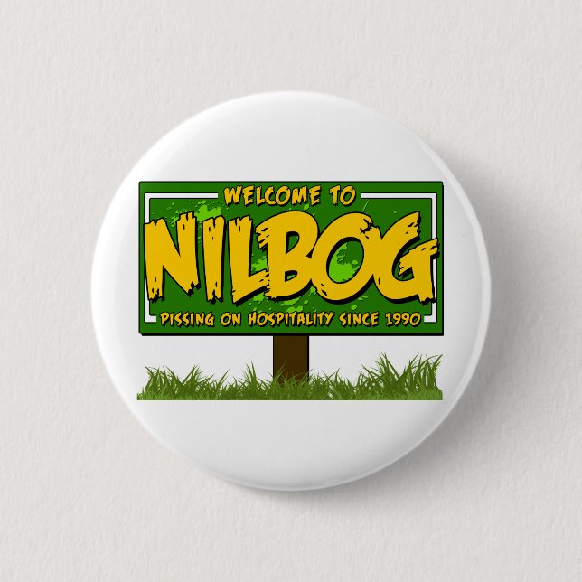 nilbog 6 cm round badge (Front)
