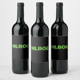 Nilbog Troll 2 Horror Movie Wine Bottle Label