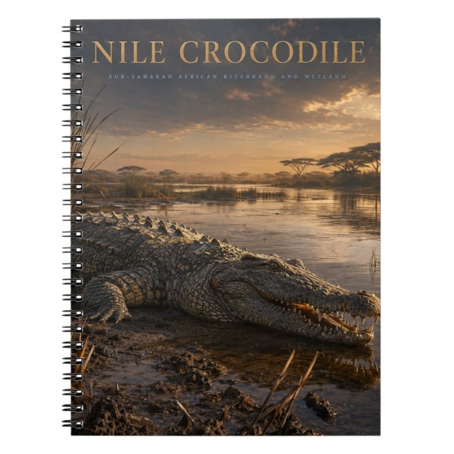 Nile Crocodile African River ANIMALS Notebook (Front)