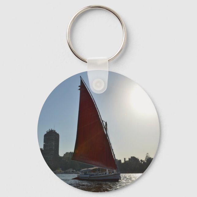 Nile Felucca In The Sun Key Ring (Front)
