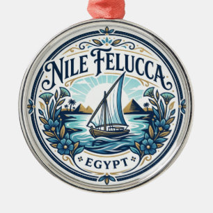 Nile Felucca Ride, Aswan Egypt Metal Tree Decoration