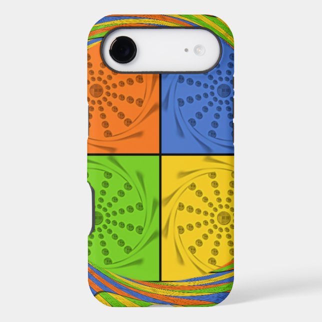 "Nile Horizon" Egyptian Pattern Square Art (Back)