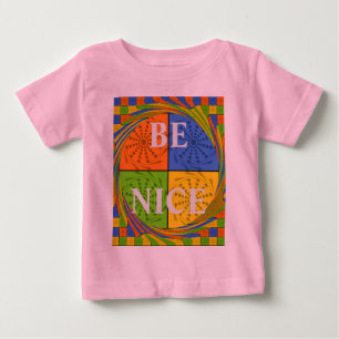 "Nile Horizon" Egyptian Pattern Square Art Baby T-Shirt