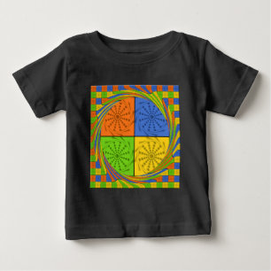 "Nile Horizon" Egyptian Pattern Square Art Baby T-Shirt