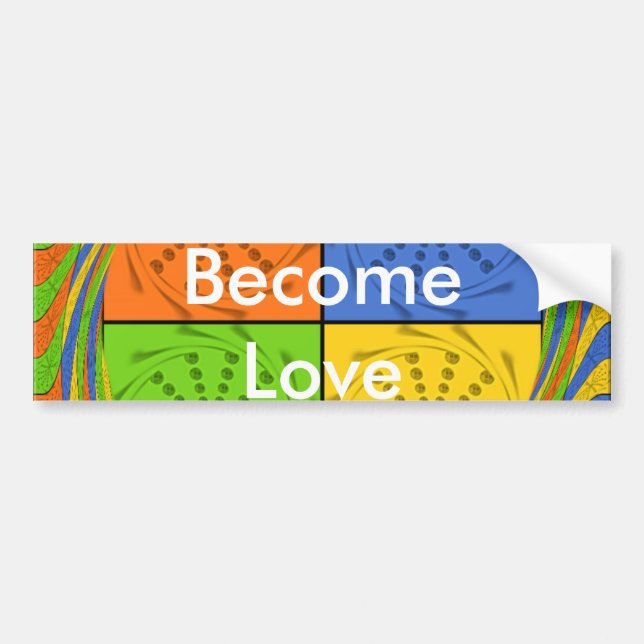 "Nile Horizon" Egyptian Pattern Square Art Bumper Sticker (Front)