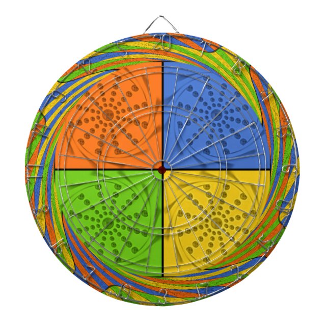 "Nile Horizon" Egyptian Pattern Square Art Dartboard (Front)