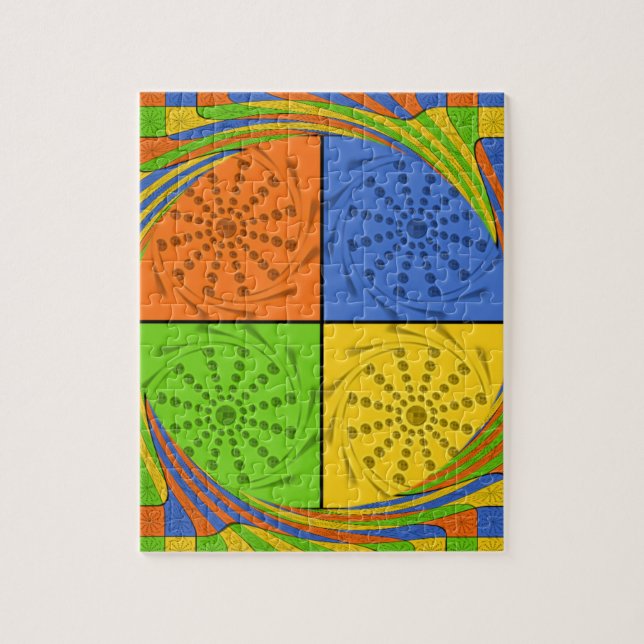 "Nile Horizon" Egyptian Pattern Square Art Jigsaw Puzzle (Vertical)