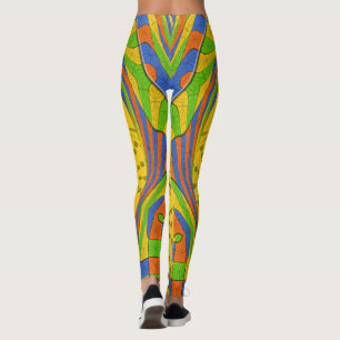 "Nile Horizon" Egyptian Pattern Square Art Leggings