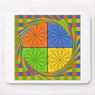 "Nile Horizon" Egyptian Pattern Square Art Mouse Mat