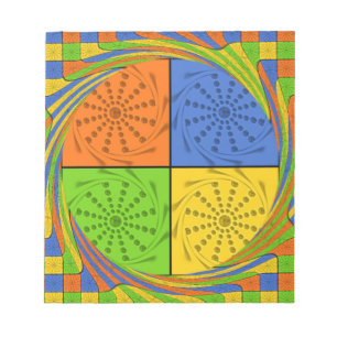 "Nile Horizon" Egyptian Pattern Square Art Notepad