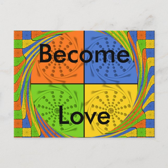 "Nile Horizon" Egyptian Pattern Square Art Postcard (Front)