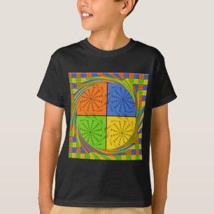 "Nile Horizon" Egyptian Pattern Square Art T-Shirt