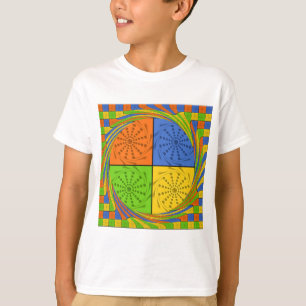 "Nile Horizon" Egyptian Pattern Square Art T-Shirt