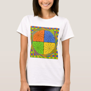 "Nile Horizon" Egyptian Pattern Square Art T-Shirt