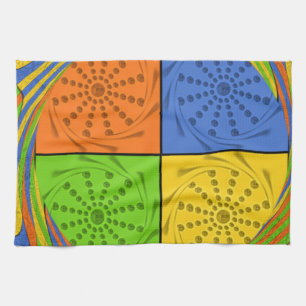 "Nile Horizon" Egyptian Pattern Square Art Tea Towel