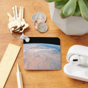 Nile River Winding Northward Next To The Red Sea Key Ring