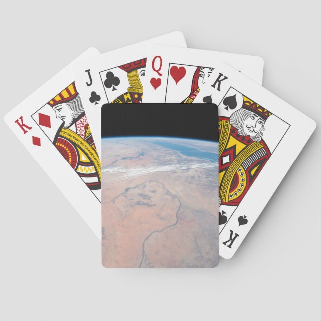 Nile River Winding Northward Next To The Red Sea Playing Cards (Back)