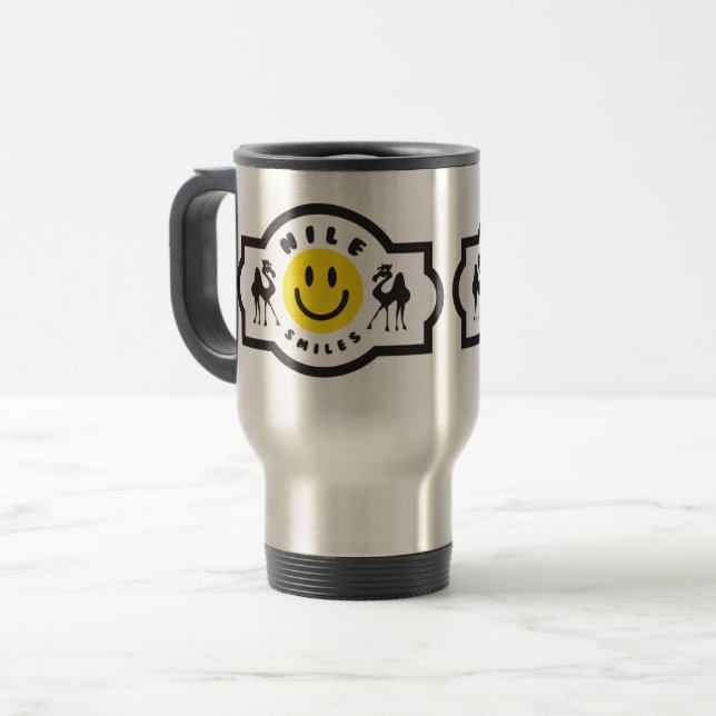 Nile Smiles Travel Mug (Front Left)