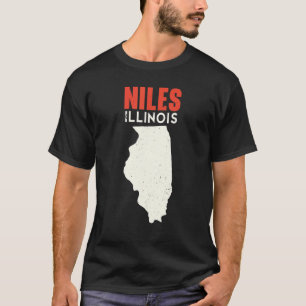 Niles Illinois USA State America Travel Illinoisan T-Shirt