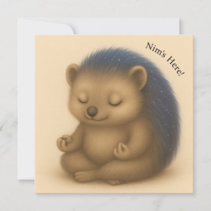 Nim Meditates Customizable Comfort Series Card