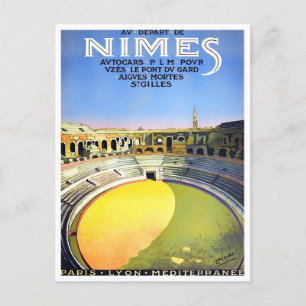 Nimes France vintage travel Postcard