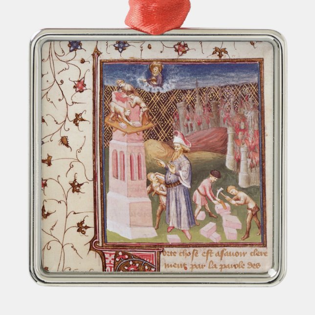 Nimrod Overseeing the Building of Tower of Metal Tree Decoration (Front)