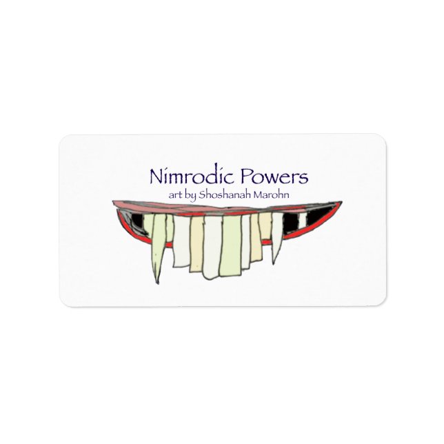Nimrodic Powers: Art by Shoshanah Marohn fang vamp Label (Front)
