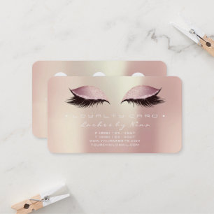 Nina 2 Loyalty Card 6 Beauty Lashes Rose Pink Gold