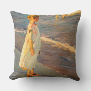 Niña by Joacquin Sorolla Cushion