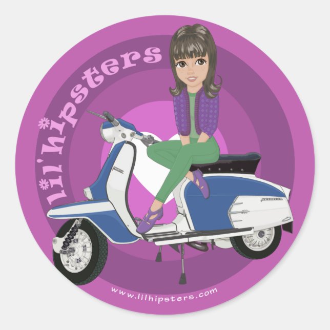 Nina Classic Round Sticker (Front)