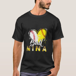 Nina of Both Baseball Softball Sport Matching Fami T-Shirt