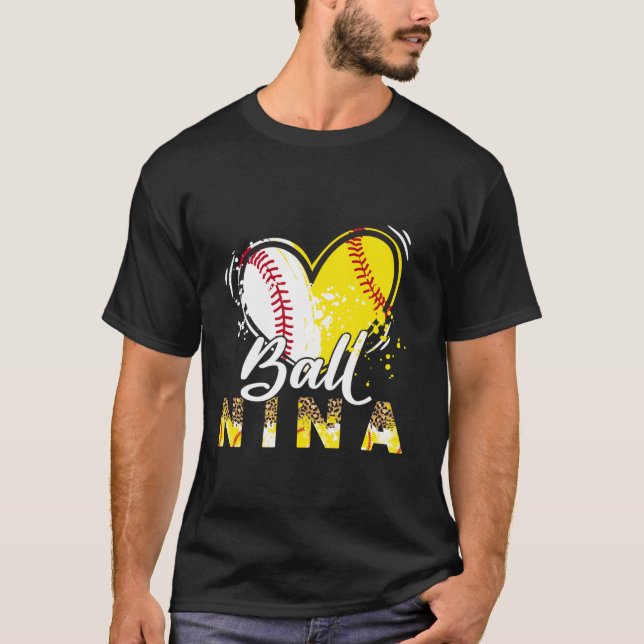 Nina of Both Baseball Softball Sport Matching Fami T-Shirt (Front)