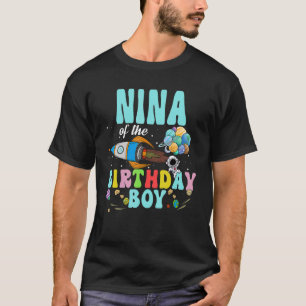 Nina Of The Birthday Astronaut Boy Space Party T-Shirt