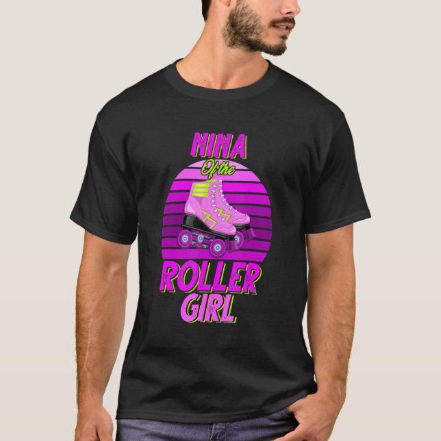 Nina Of The Birthday Girl Roller Skating Party T-Shirt (Front)